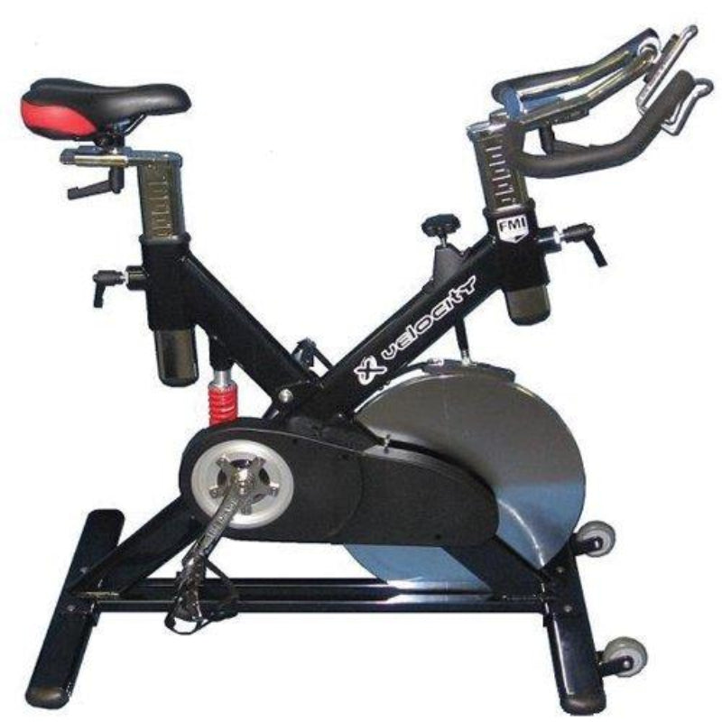 FMI Fitnex X Velocity Indoor Cycle | 44 lb Flywheel | Belt Drive | Adjustable Seat | 350 lb Capacity