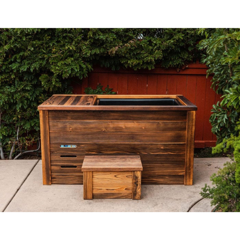 Kooru Cold Plunge Tub | Handcrafted Redwood Cold Plunge with Shou Sugi Ban Finish