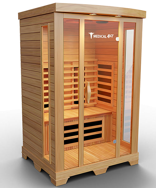 Medical Saunas – Medical 4 Two-Person Full Spectrum Infrared Sauna, Hemlock Wood, 6 Heaters, 1700 W