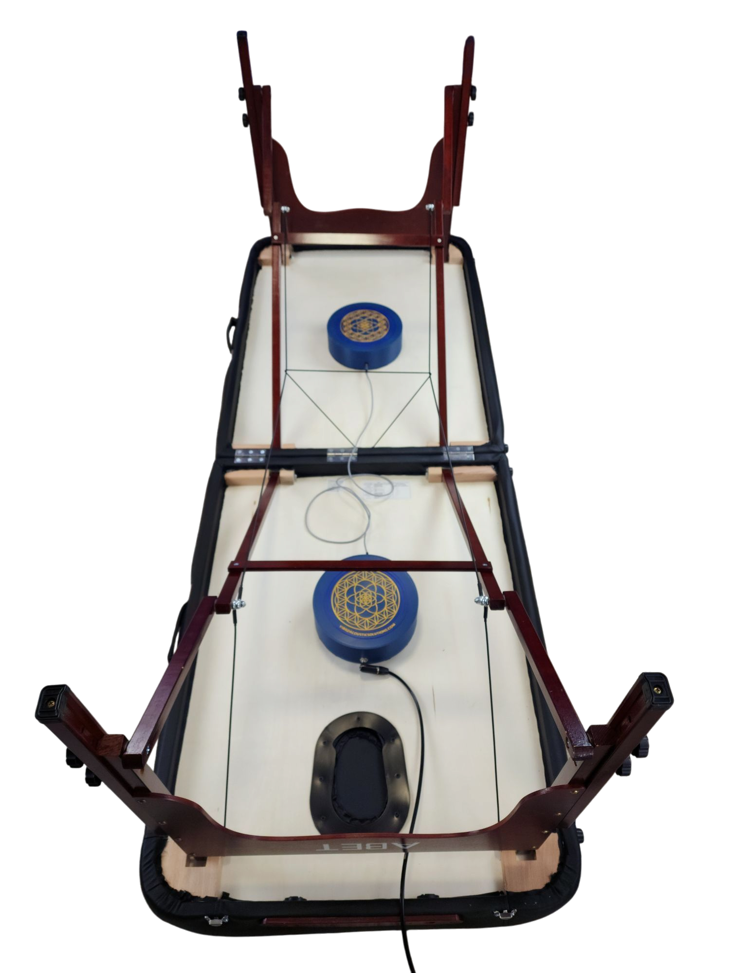 Vibroacoustic Massage Table Attachment Bundle - Universal Fit System with Meditation Cushion & Amplifier