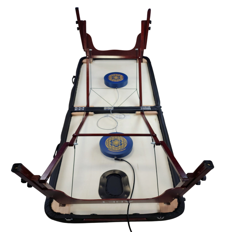 Vibroacoustic Massage Table Attachment Bundle - Universal Fit System with Meditation Cushion & Amplifier