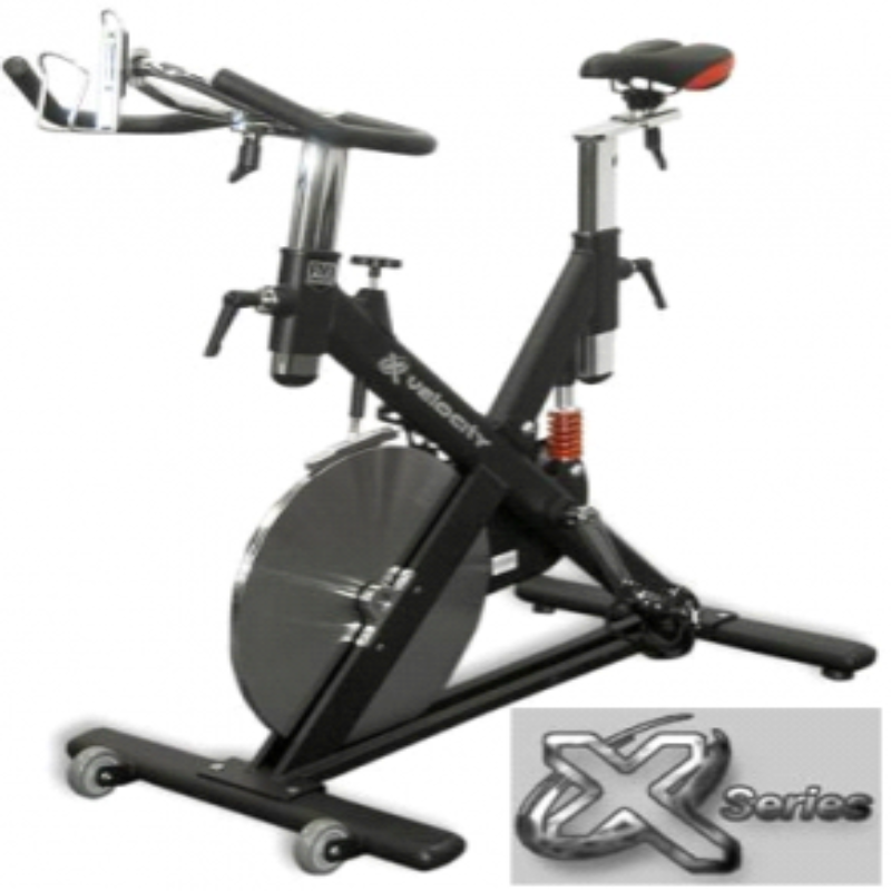 FMI Fitnex X Velocity Indoor Cycle | 44 lb Flywheel | Belt Drive | Adjustable Seat | 350 lb Capacity