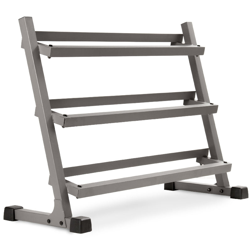 XMARK 3-Tier Dumbbell Rack | Holds Up to 10 Pairs | Heavy-Duty Steel Storage