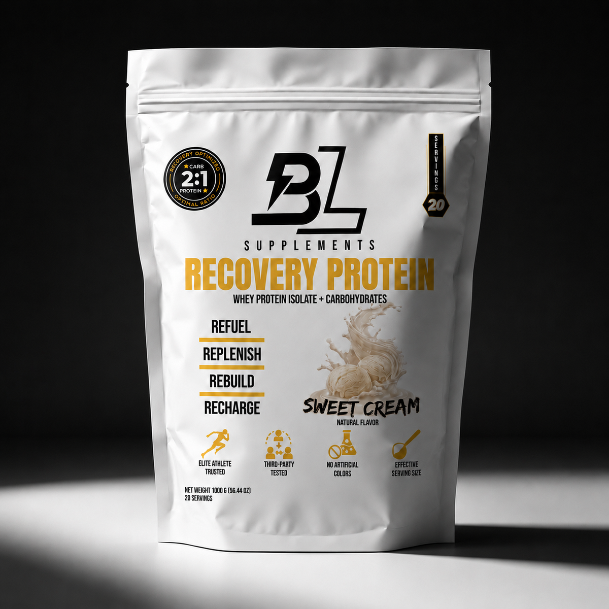 BLACKLABEL Recovery Protein, Sweet Cream