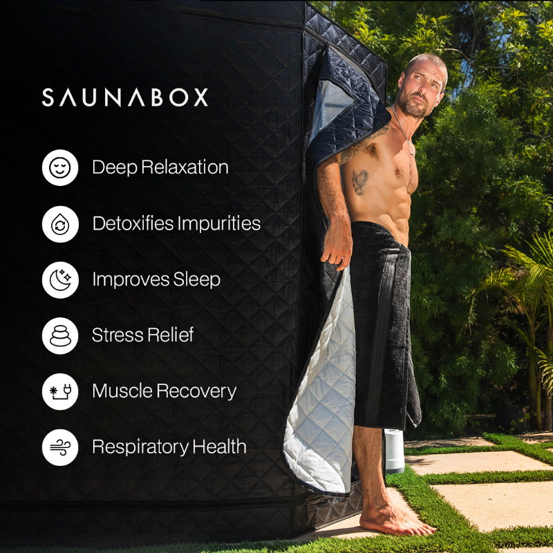 SaunaBox® Recovery Bundle XL – SmartSteam Sauna + PlungeBox XL Cold Plunge with ½ HP Chiller