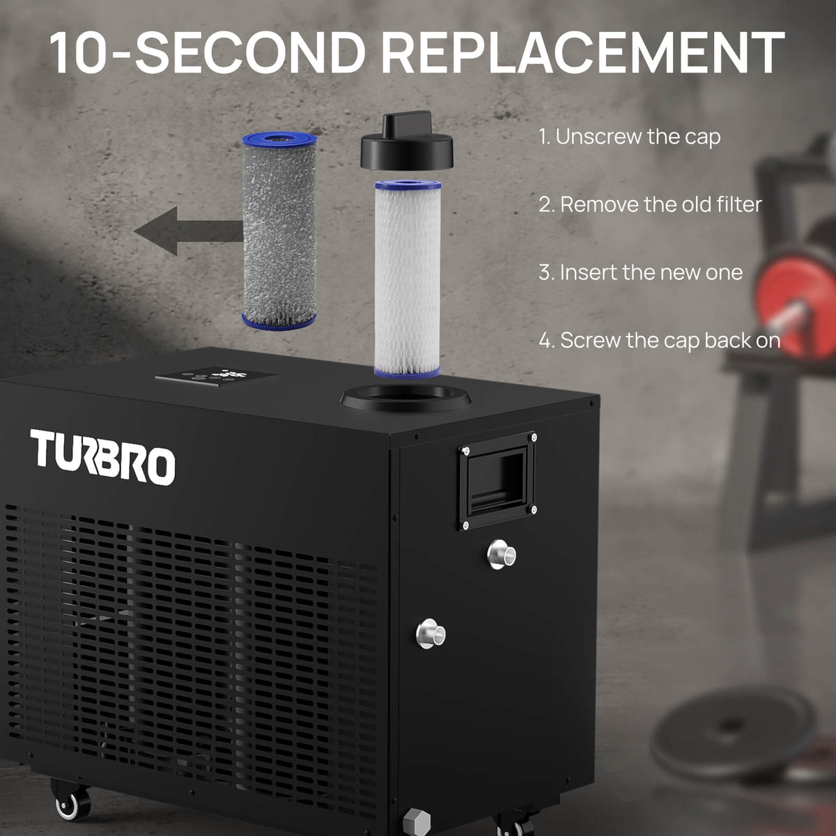 TURBRO Ice Bath Chiller Replacement Filters, 5-Pack