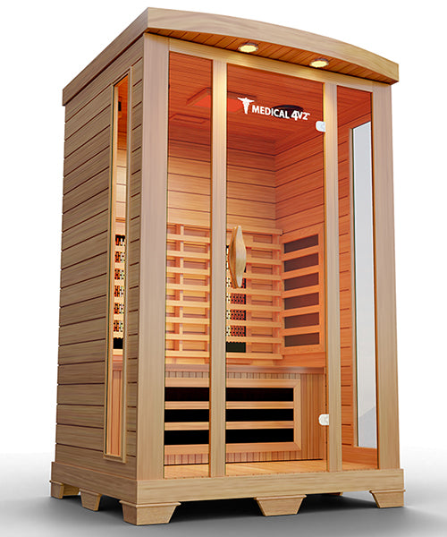 Medical Saunas – Medical 4 Two-Person Full Spectrum Infrared Sauna, Hemlock Wood, 6 Heaters, 1700 W