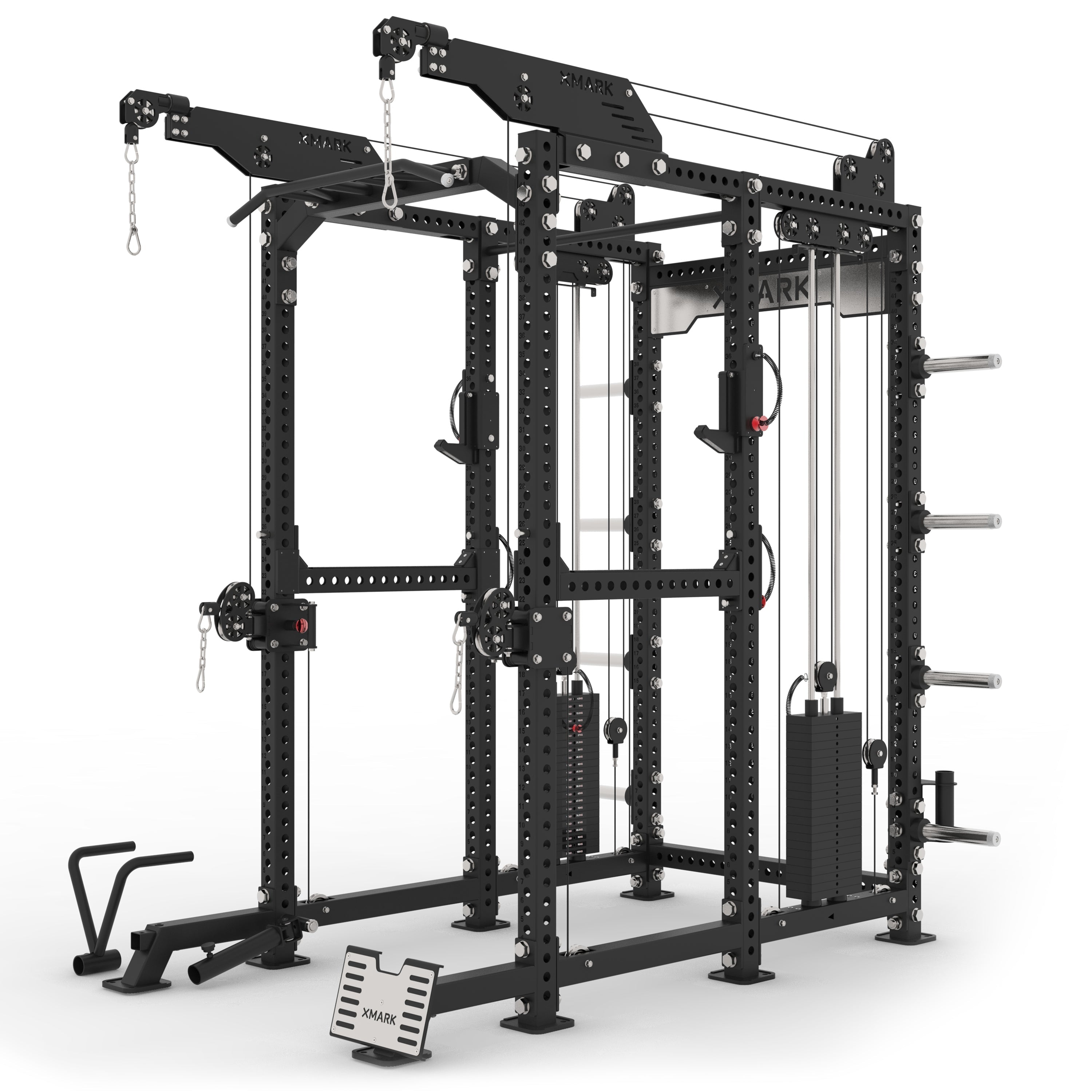 XMARK Commercial Power Rack Cable Machine, 440 lbs Total Stack Weight
