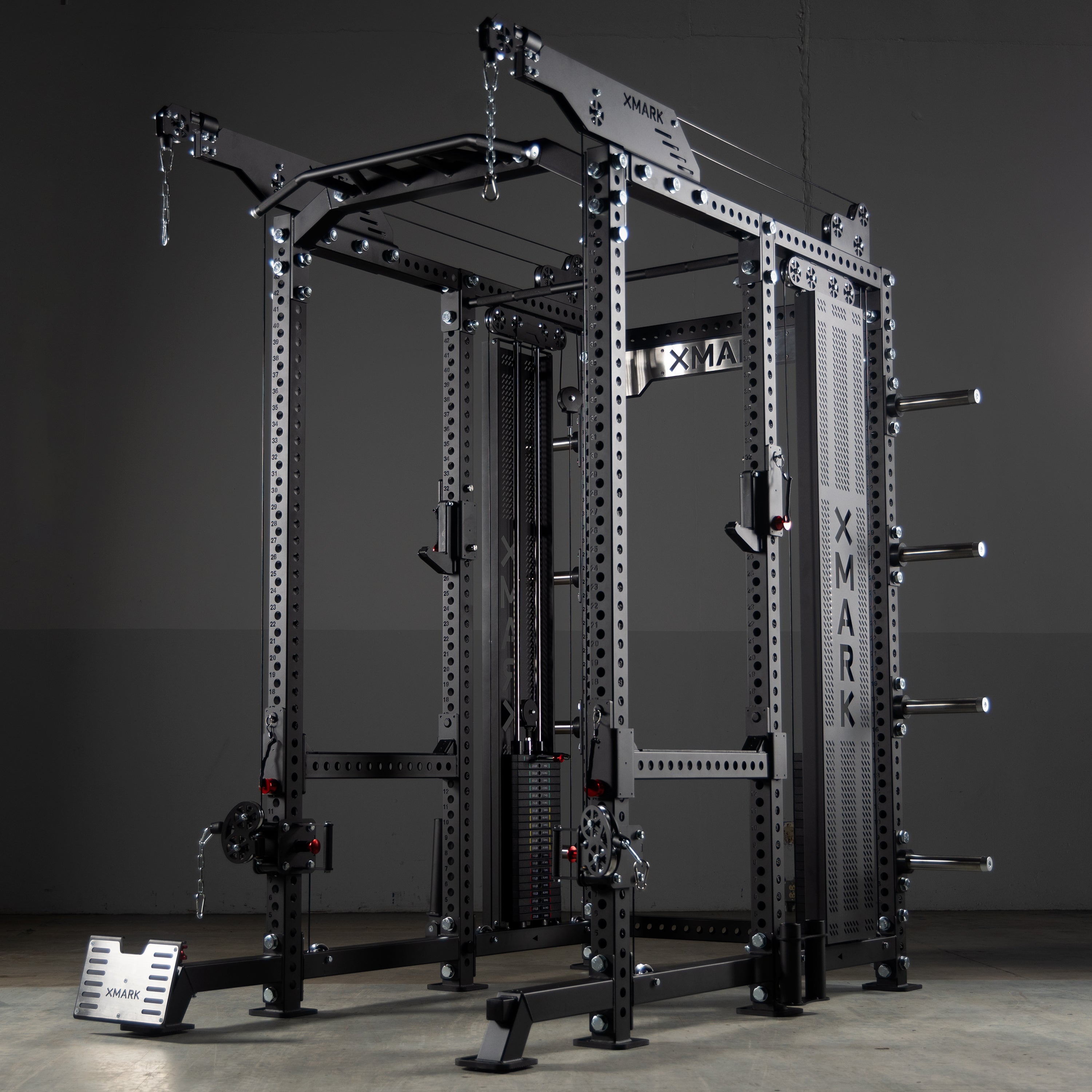 XMARK Commercial Power Rack Cable Machine, 440 lbs Total Stack Weight