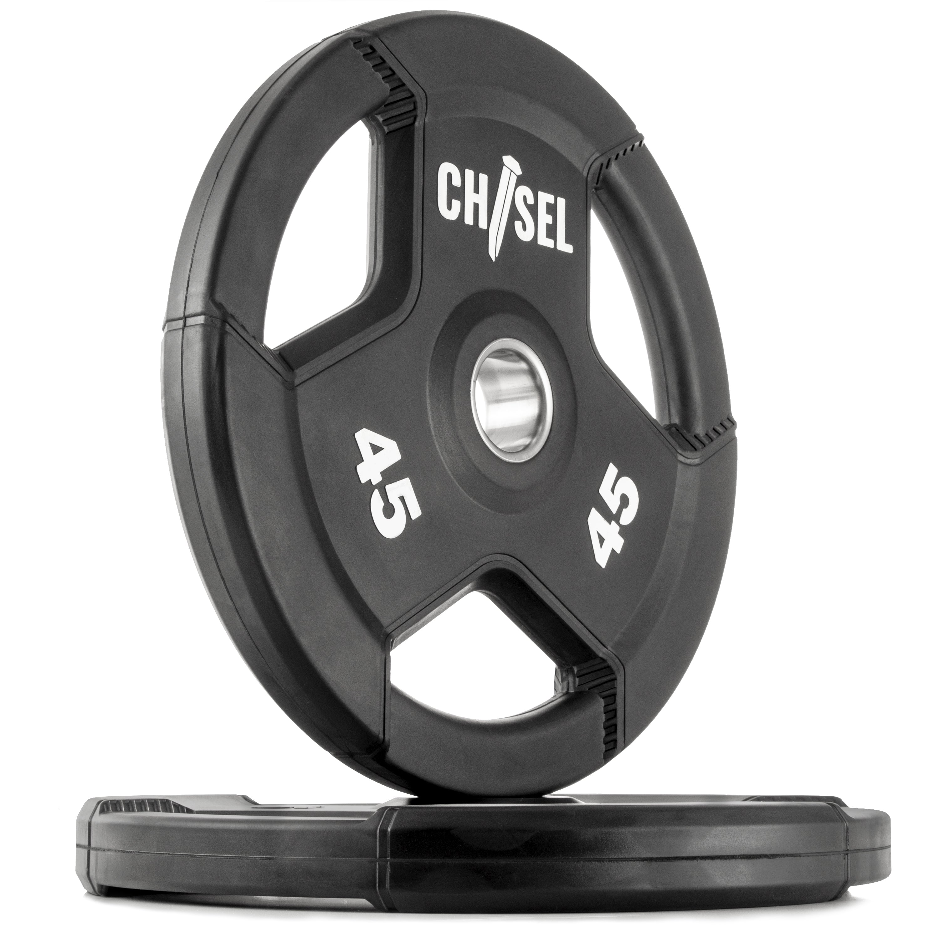 XMARK Chisel Olympic Weight Plates – Rubber Encased Tri-Grip Design