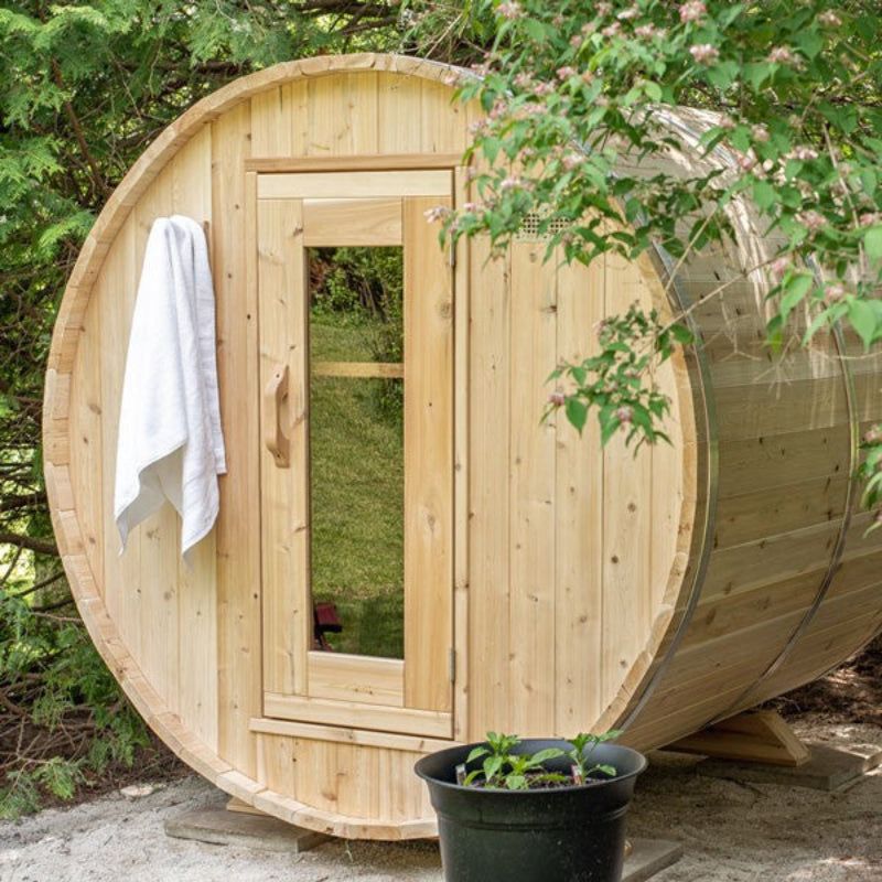 Leisurecraft CT Harmony Barrel Sauna – Canadian Timber Collection