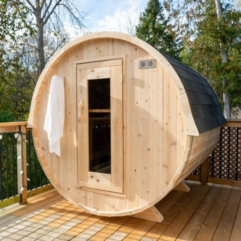 Leisurecraft CT Harmony Barrel Sauna – Canadian Timber Collection
