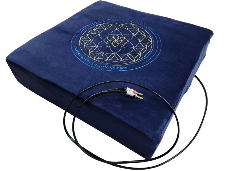 Vibroacoustic Therapy Meditation Cushion - Complete Sound Healing Bundle with 60W Quad Transducers