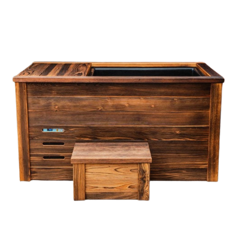 Kooru Cold Plunge Tub | Handcrafted Redwood Cold Plunge with Shou Sugi Ban Finish