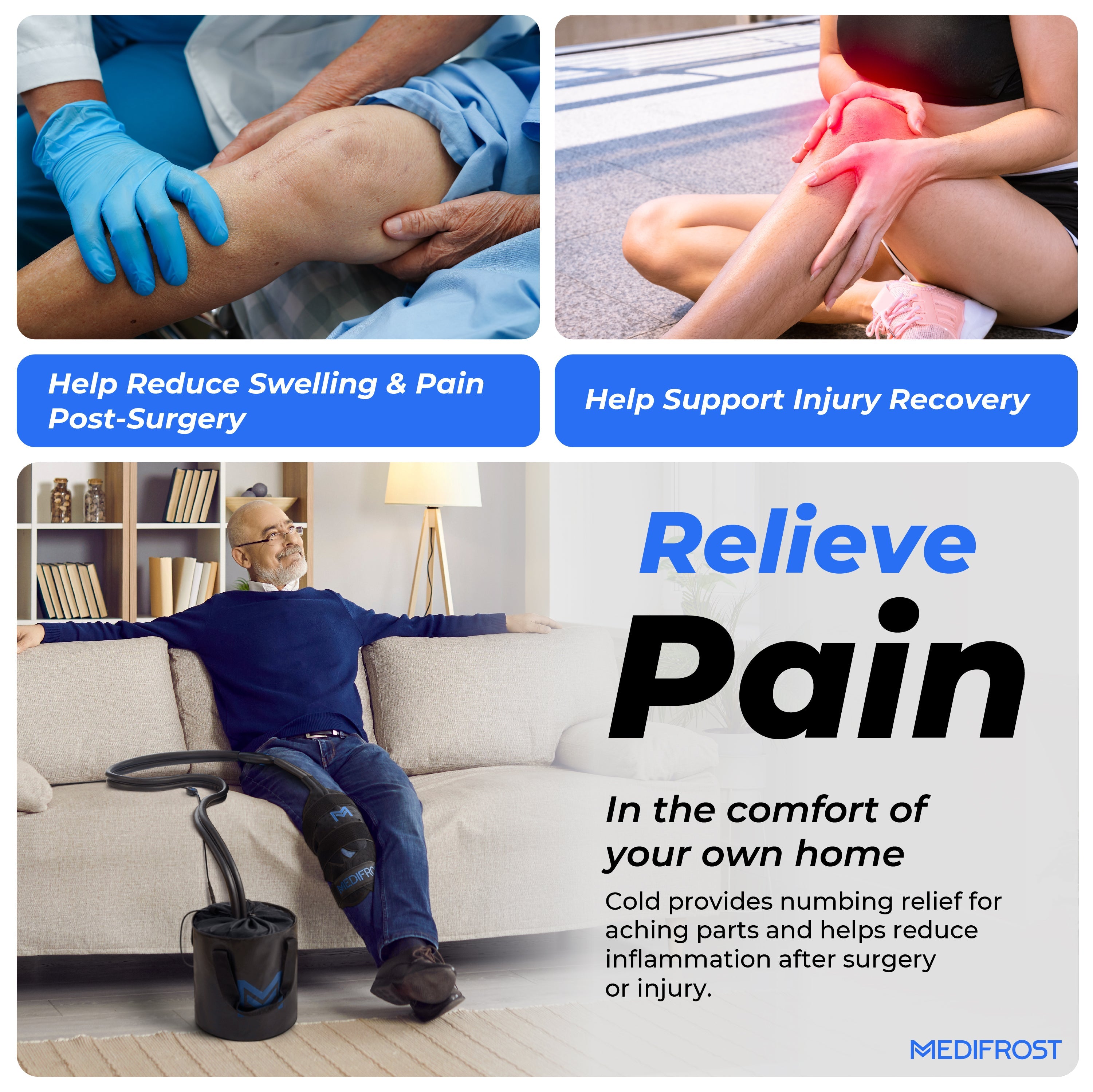 MediFrost Cold Therapy Machine – Wearable & Adjustable Targeted Cold-Wrap System
