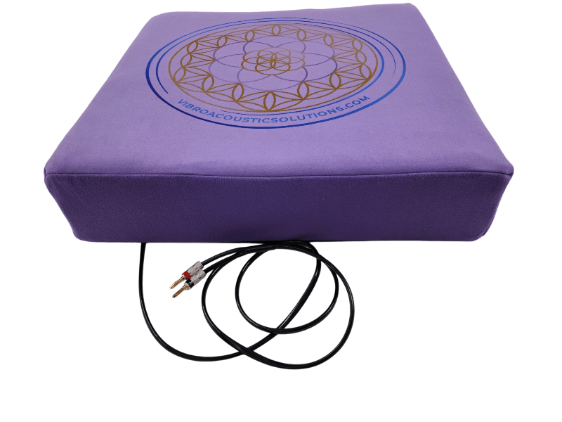 Vibroacoustic Therapy Meditation Cushion - Complete Sound Healing Bundle with 60W Quad Transducers