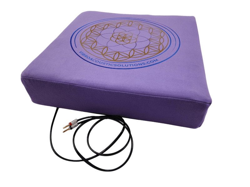 Vibroacoustic Therapy Meditation Cushion - Complete Sound Healing Bundle with 60W Quad Transducers