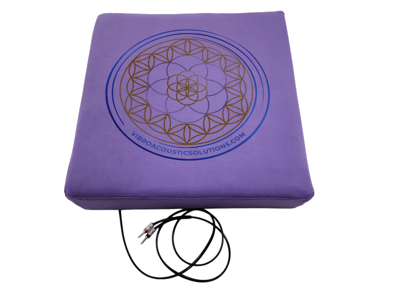 Vibroacoustic Therapy Meditation Cushion - Complete Sound Healing Bundle with 60W Quad Transducers