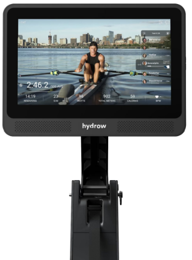 Hydrow Wave Rower – Pirate Black – Compact Smart Connected Rower for Home Training