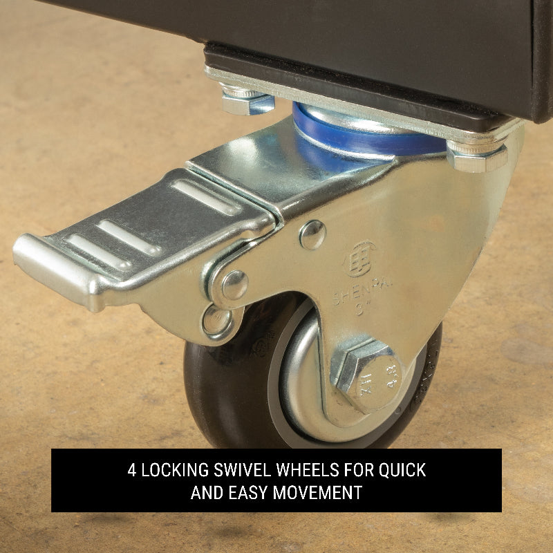 XMARK Commercial Bumper Plate Tree on Casters with Dual Bar Holders