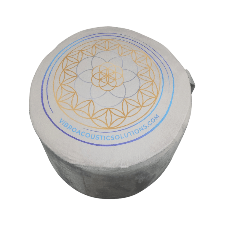 Vibroacoustic Zafu Meditation Cushion Bundle - Traditional Round Design with Dual Transducers & Amplifier