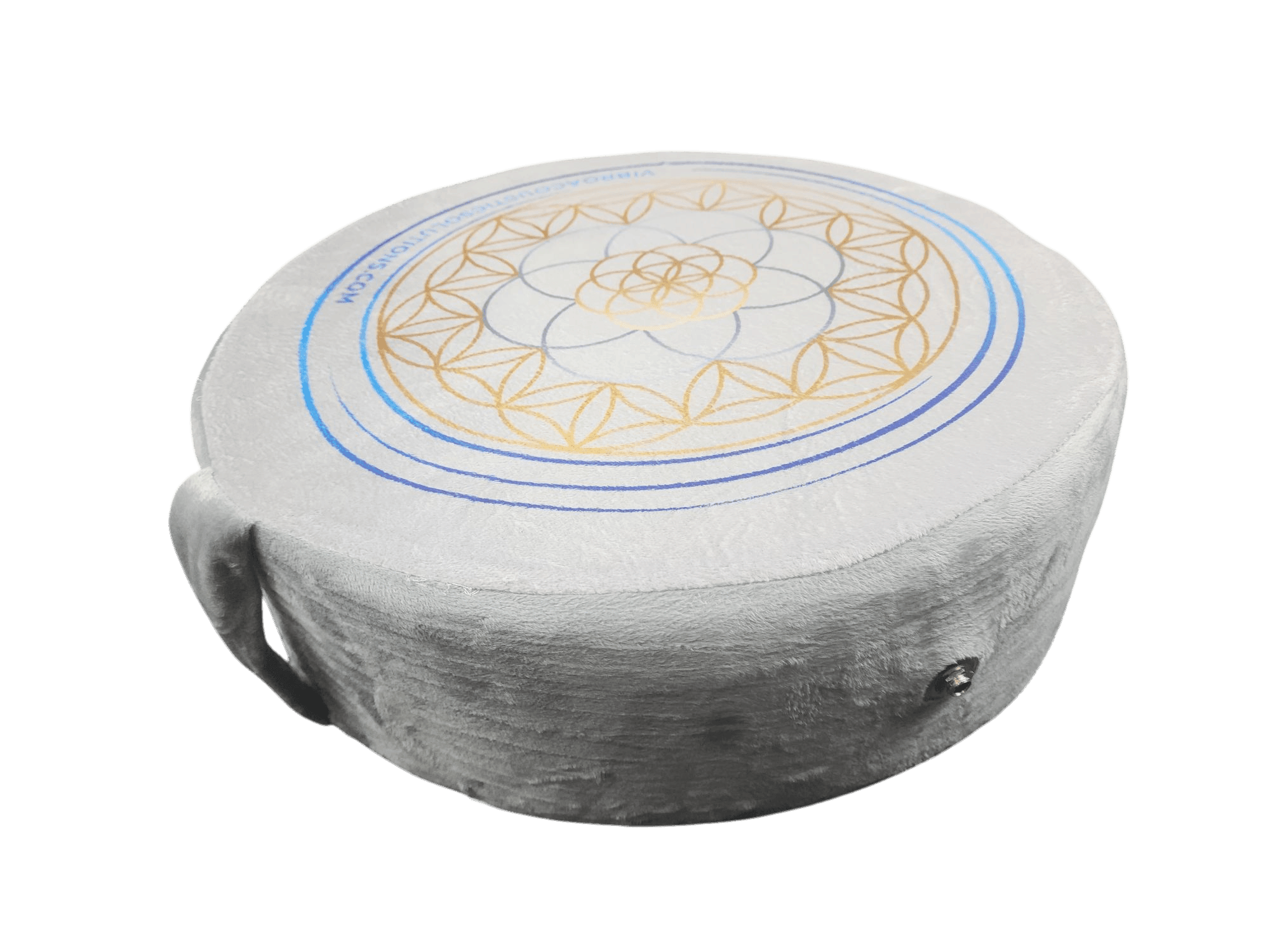 Vibroacoustic Zafu Meditation Cushion Bundle - Traditional Round Design with Dual Transducers & Amplifier