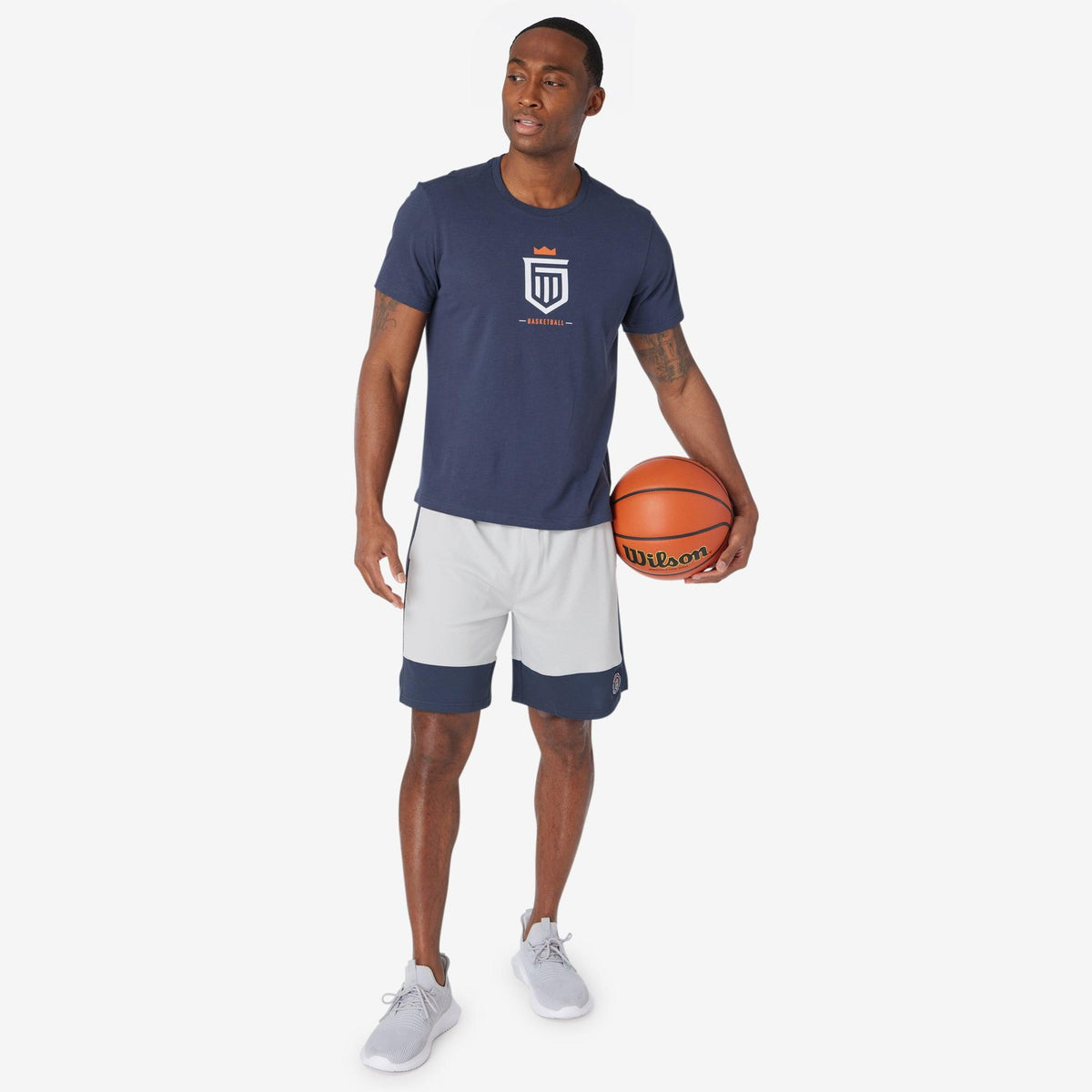 Greatness Wins Men's Basketball Graphic Tee | Navy