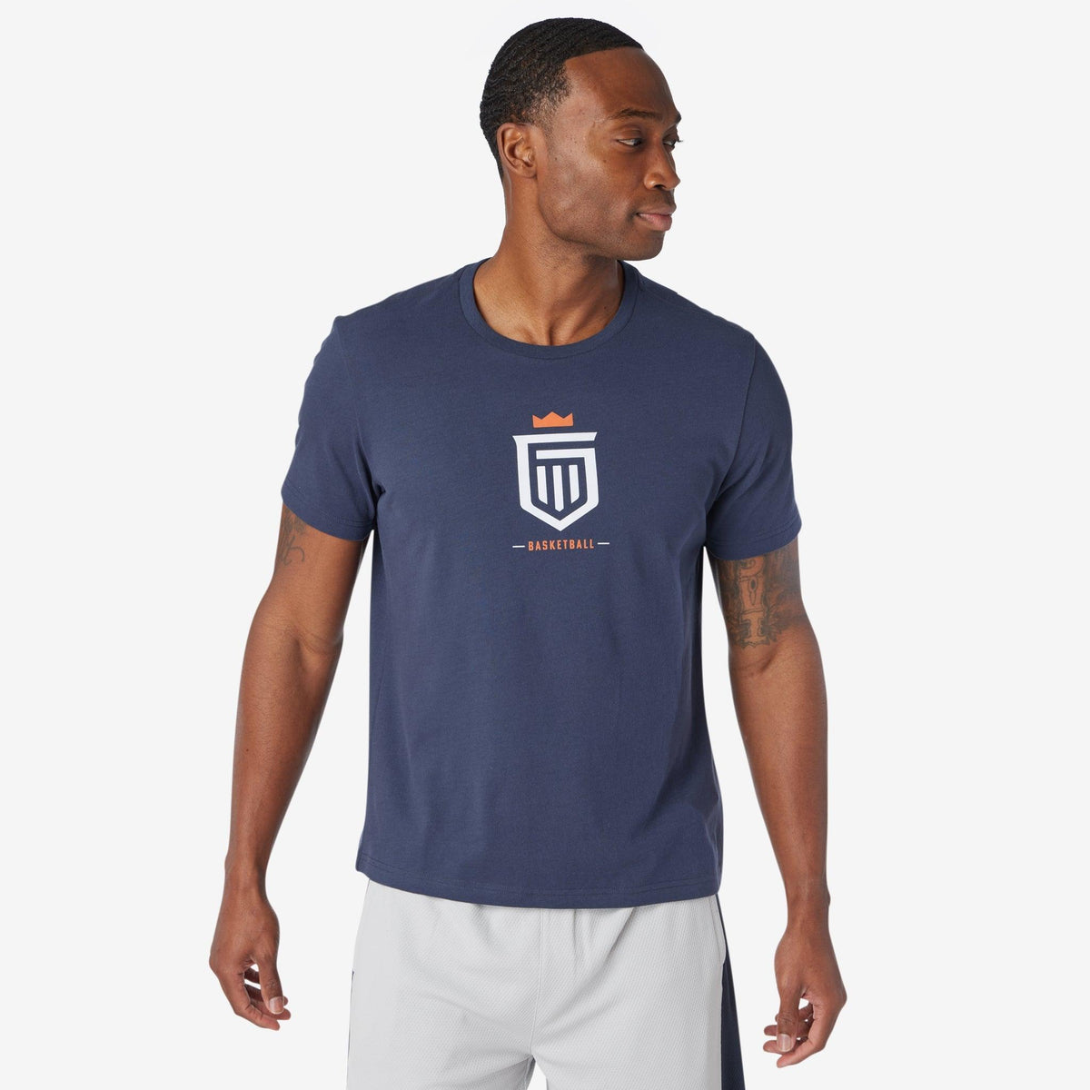 Greatness Wins Men's Basketball Graphic Tee | Navy