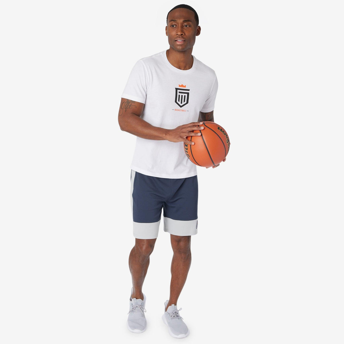 Greatness Wins Men's Basketball Graphic Tee | White