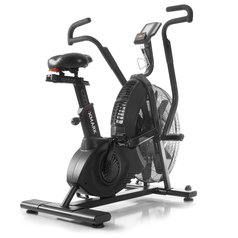 XMARK CAT 5 Hurricane Commercial Air Bike | Belt-Drive | Unlimited Air Resistance | HIIT & Cross-Training | 400 lb Capacity