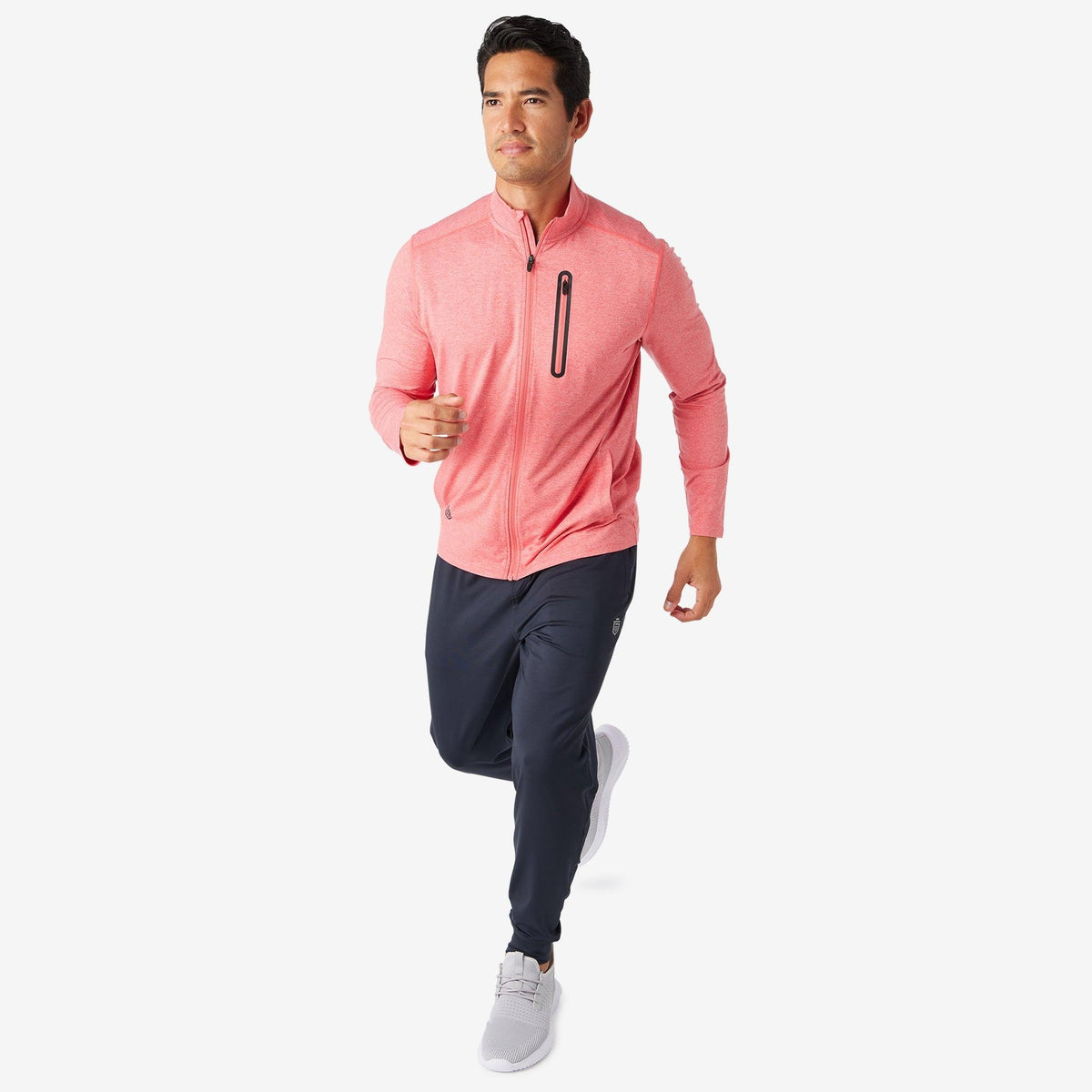 Greatness Wins Men's Core Tech Full Zip | Red Heather