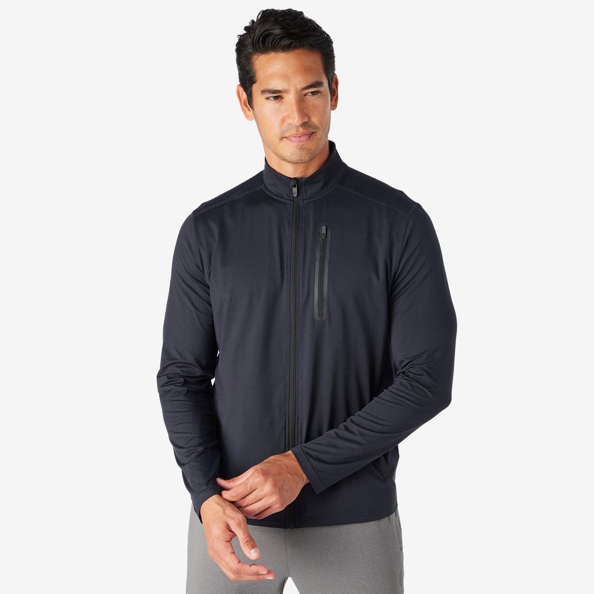 Greatness Wins Men's Core Tech Full Zip | Black