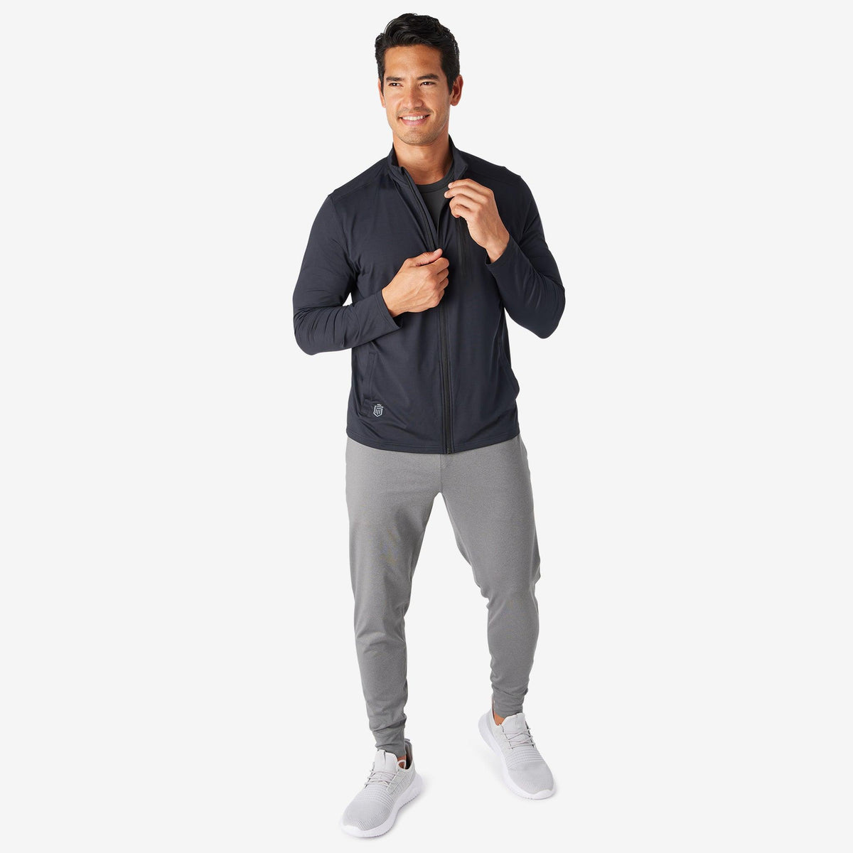 Greatness Wins Men's Core Tech Full Zip | Black