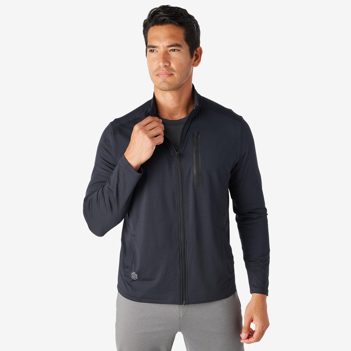 Greatness Wins Men's Core Tech Full Zip | Black