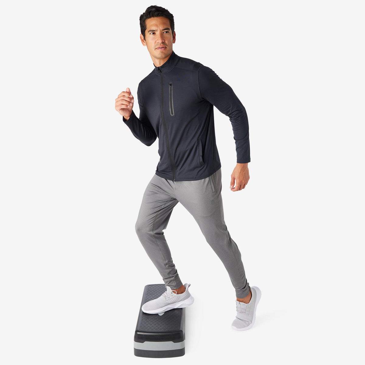 Greatness Wins Men's Core Tech Full Zip | Black
