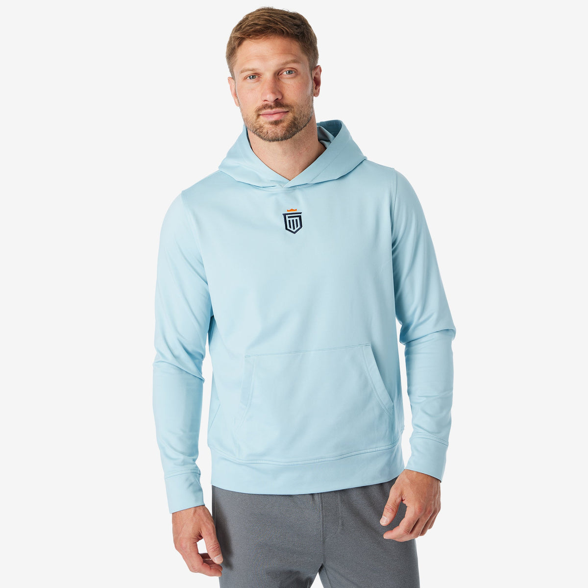 Greatness Wins Men's Core Tech Hoodie | Coastal Blue