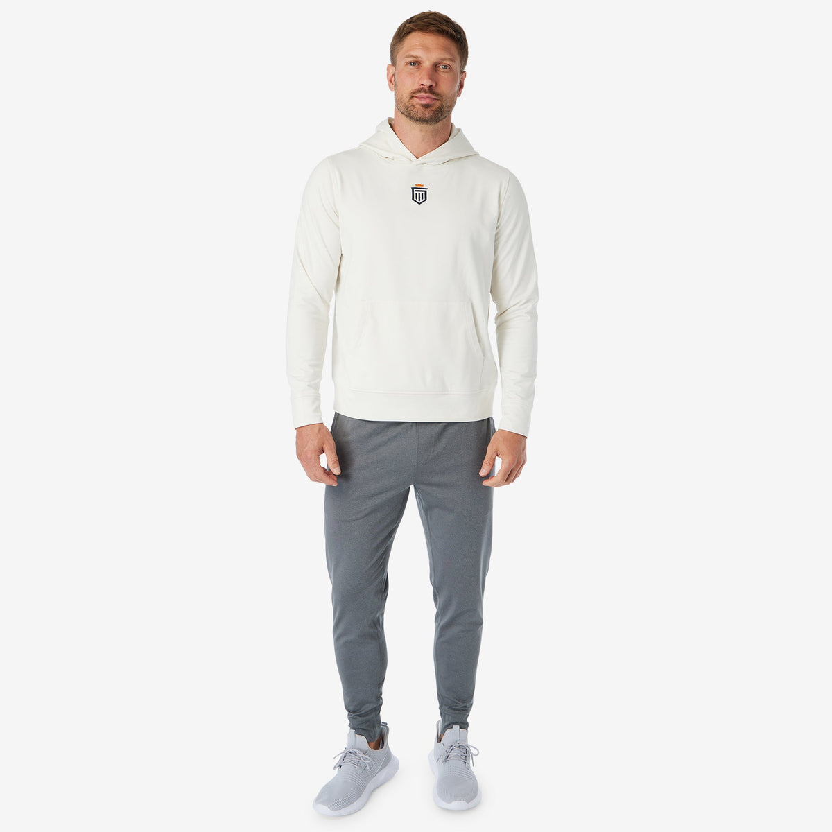 Greatness Wins Men's Core Tech Hoodie | White