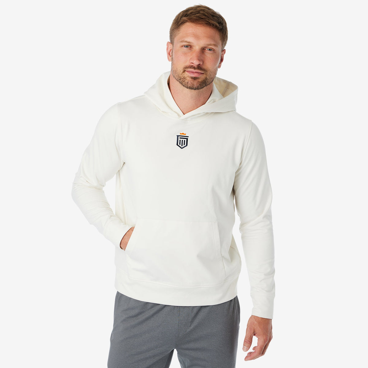Greatness Wins Men's Core Tech Hoodie | White
