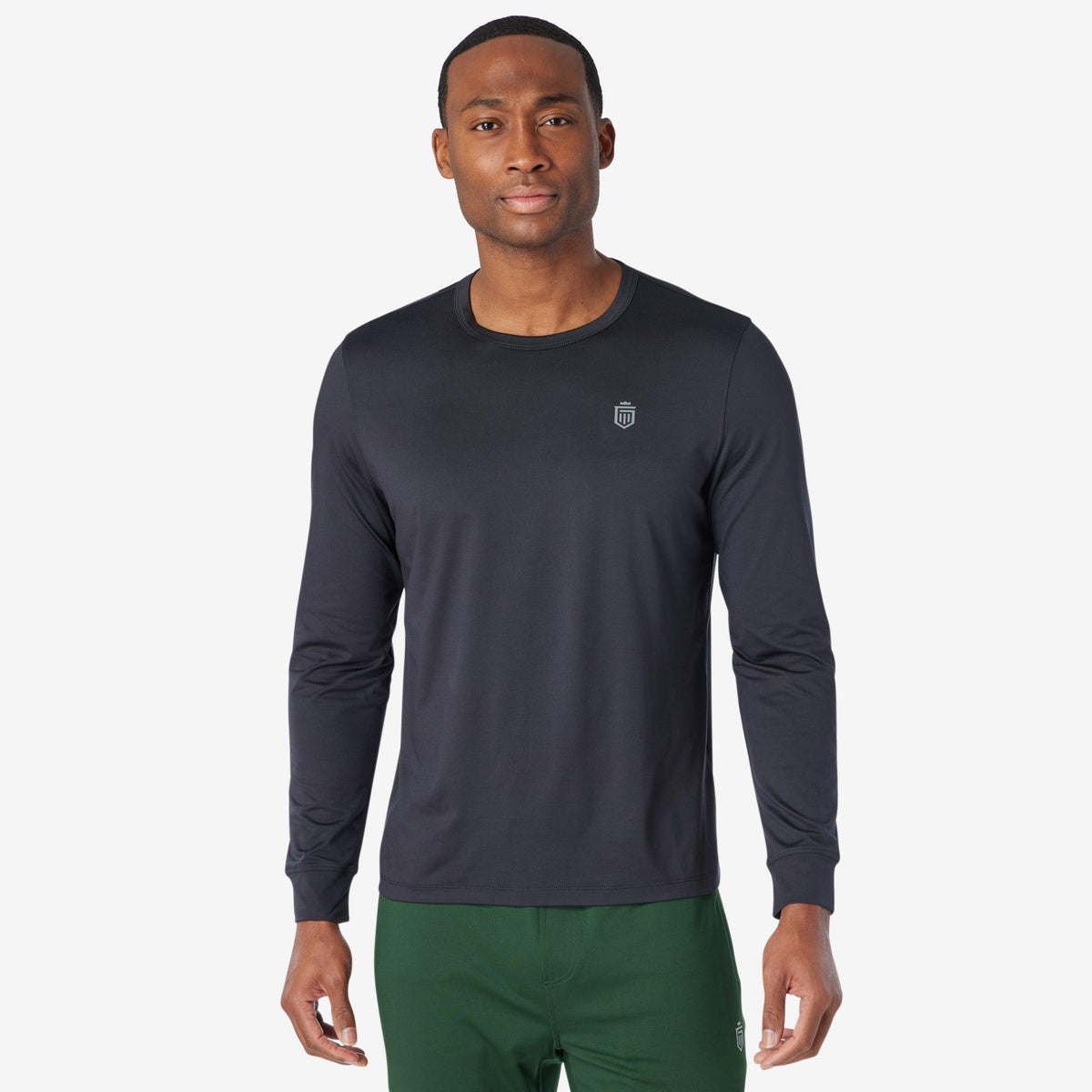 Greatness Wins Men's Core Tech Long Sleeve Tee | Black