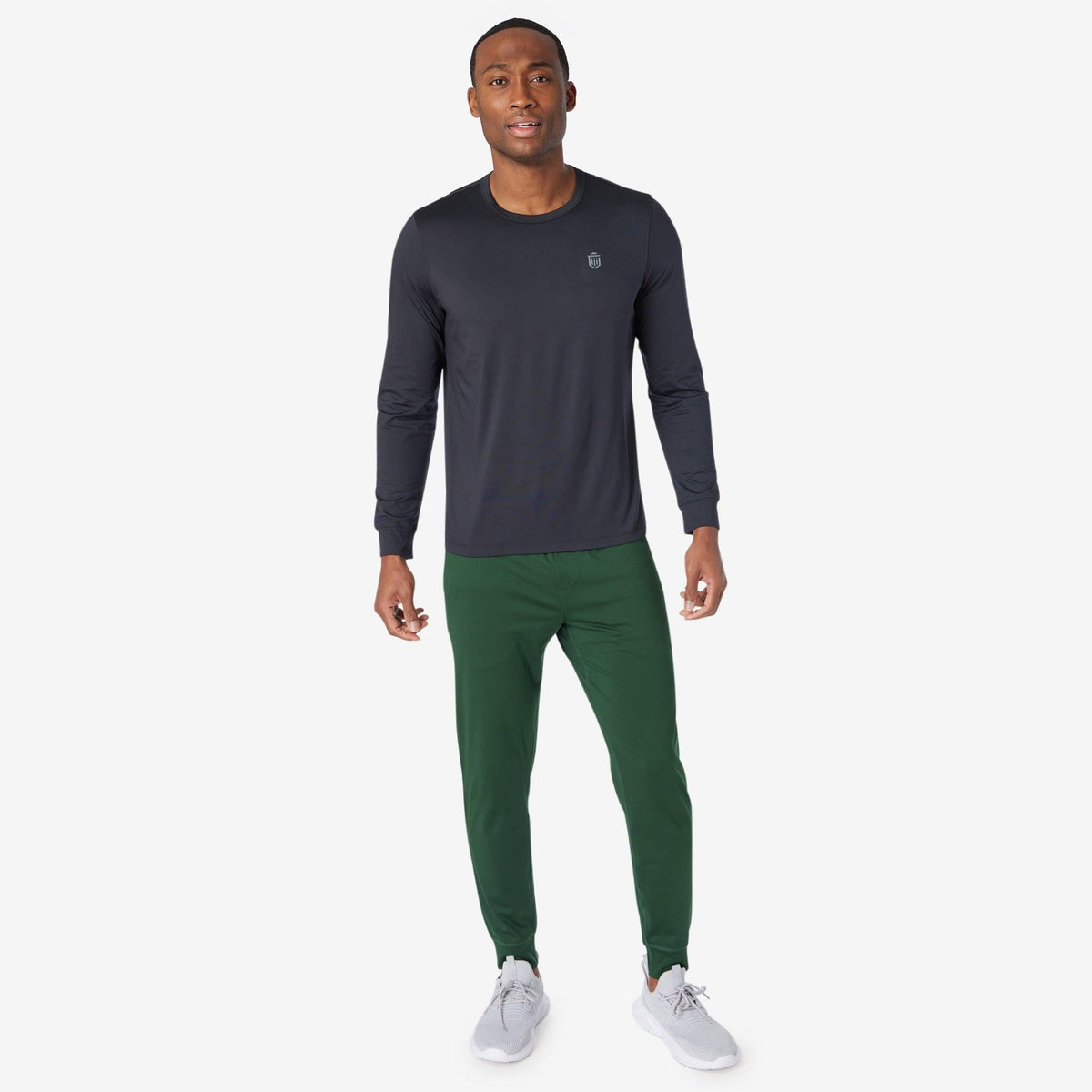 Greatness Wins Men's Core Tech Long Sleeve Tee | Black