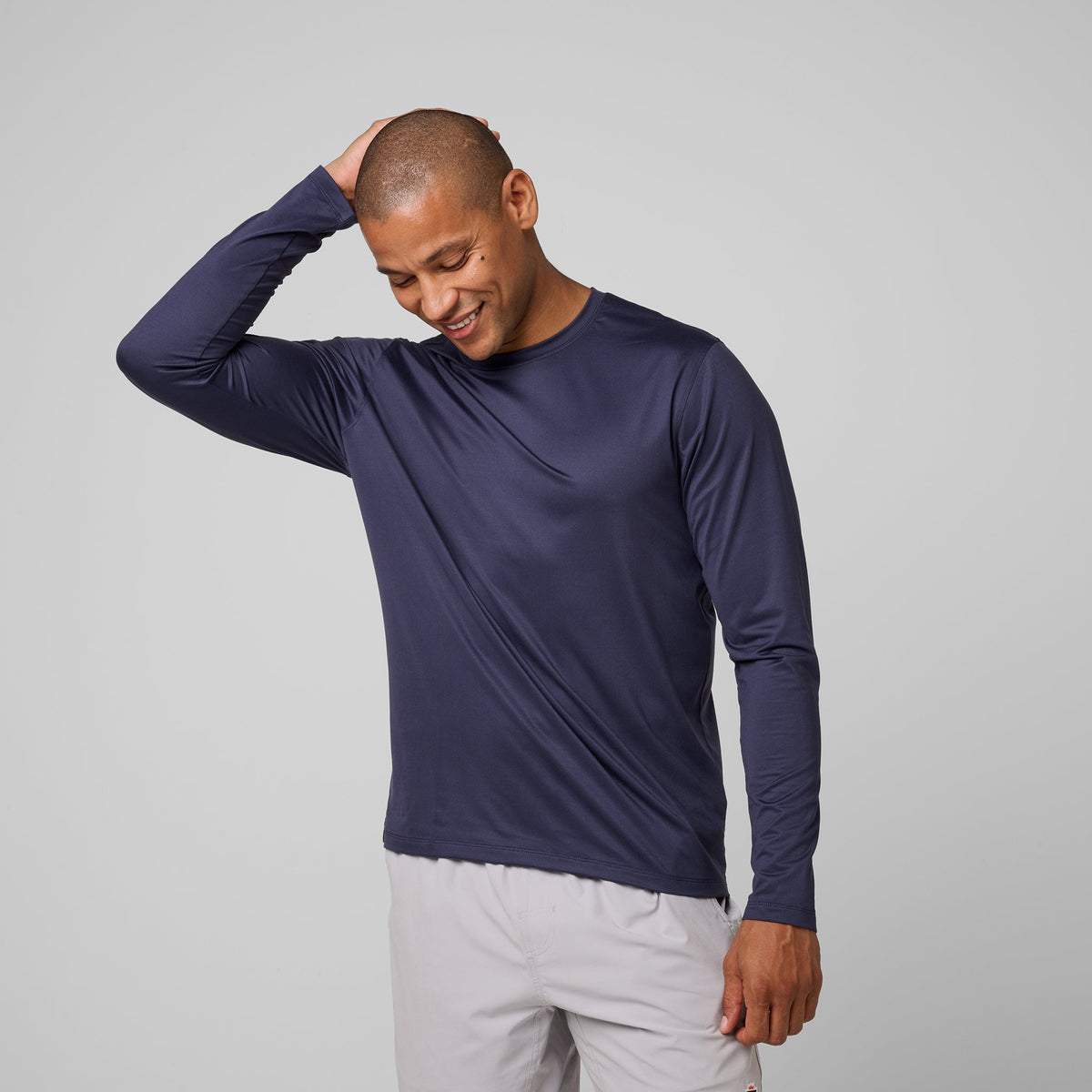 Greatness Wins Men's Core Tech Long Sleeve Tee | Navy