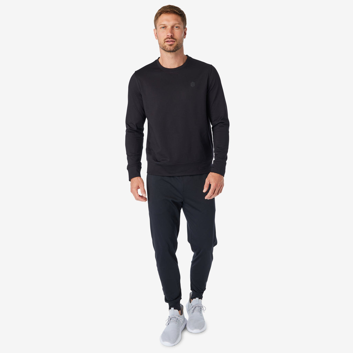 Greatness Wins Men's Core Tech Performance Crew | Black