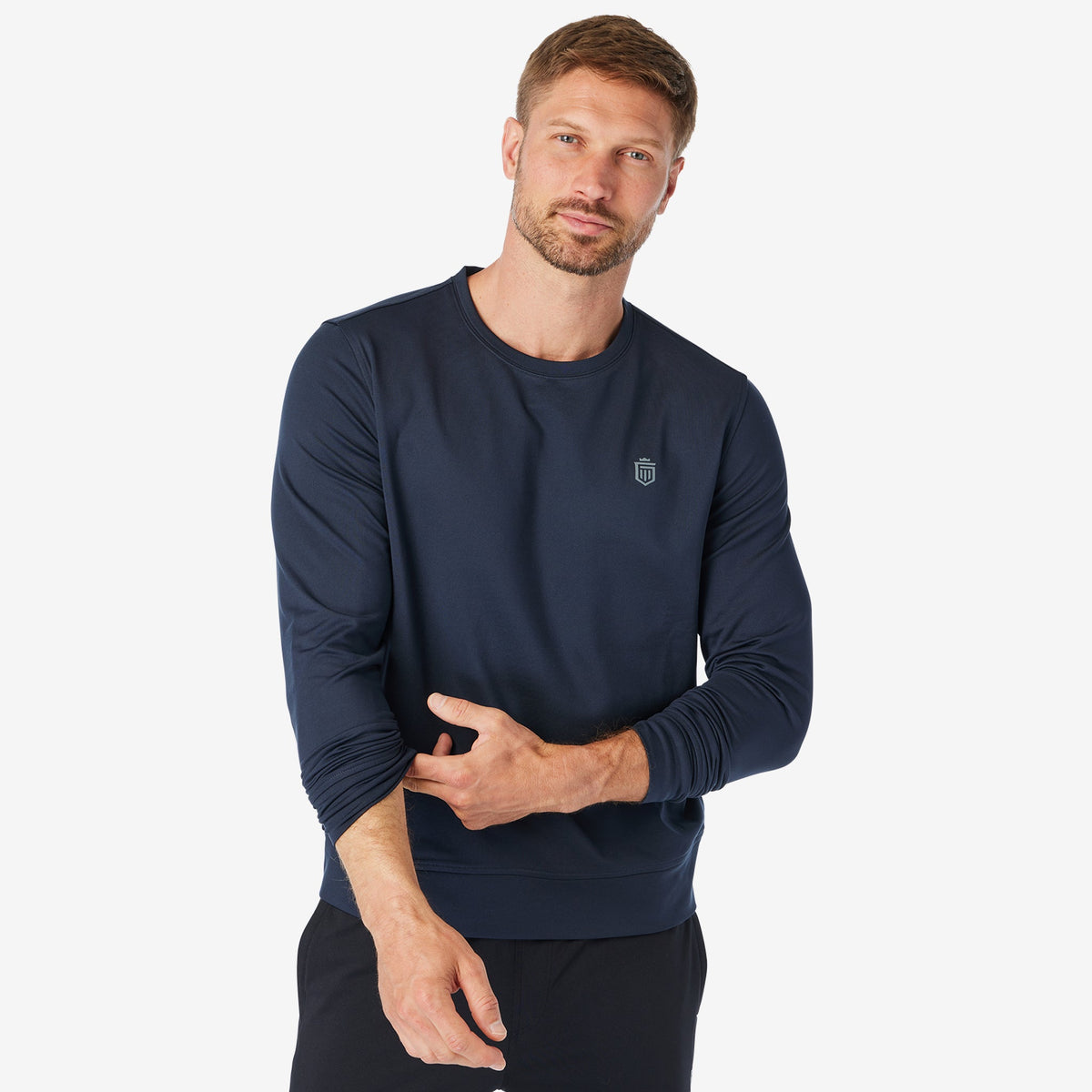 Greatness Wins Men's Core Tech Performance Crew | Navy