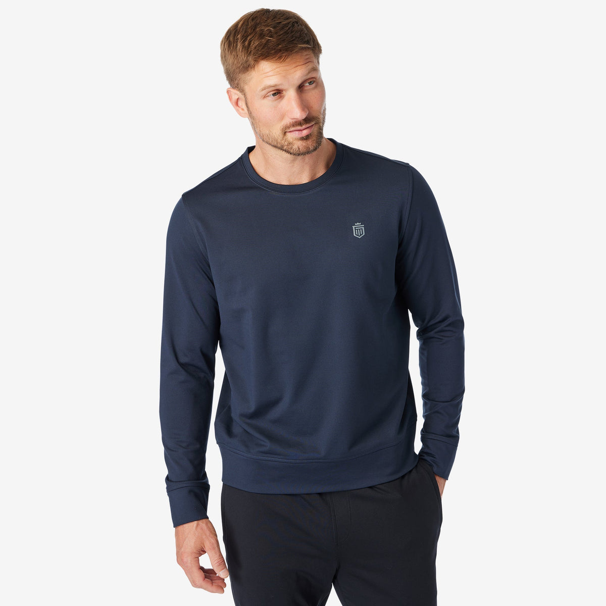 Greatness Wins Men's Core Tech Performance Crew | Navy
