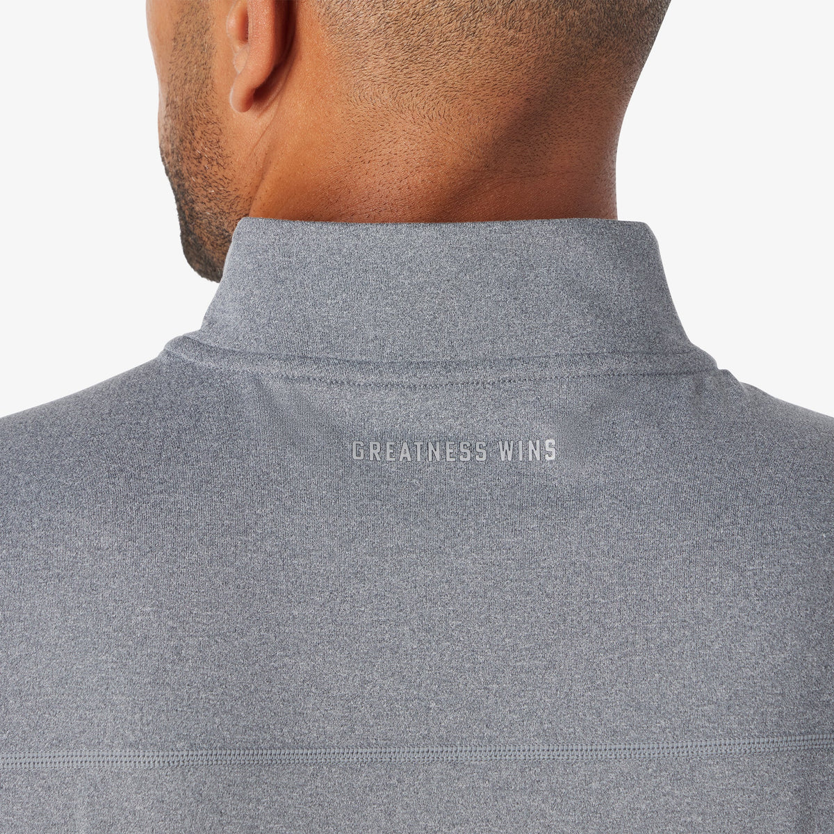 Greatness Wins Men's Core Tech Quarter Zip | Navy Heather