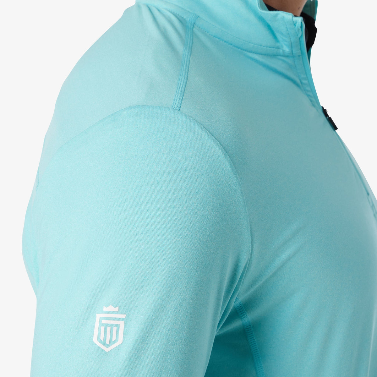 Greatness Wins Men's Core Tech Quarter Zip | Blue Turq