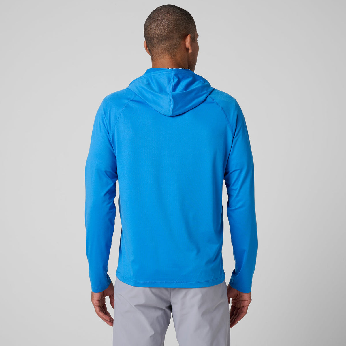 Greatness Wins Men's Core Tech Quarter Zip Hood | Sonic Blue