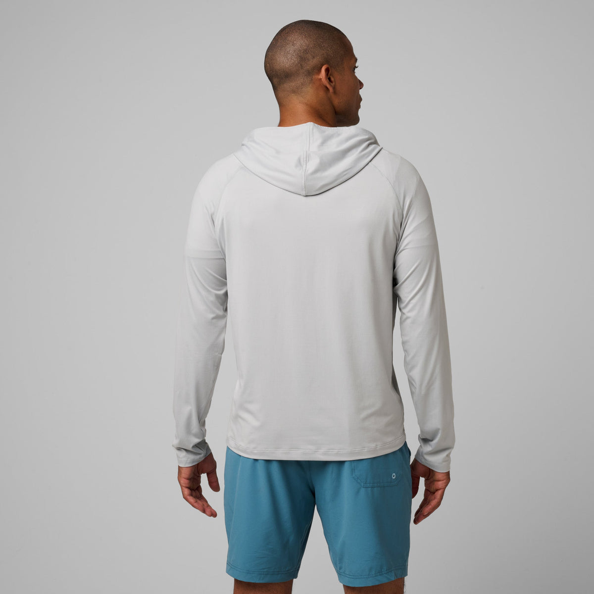 Greatness Wins Men's Core Tech Quarter Zip Hood | Ash Gray