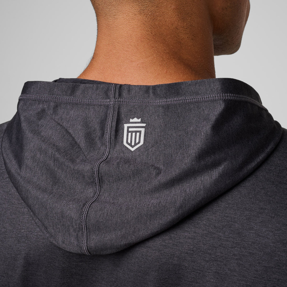 Greatness Wins Men's Core Tech T-Shirt Hoodie | Black Heather