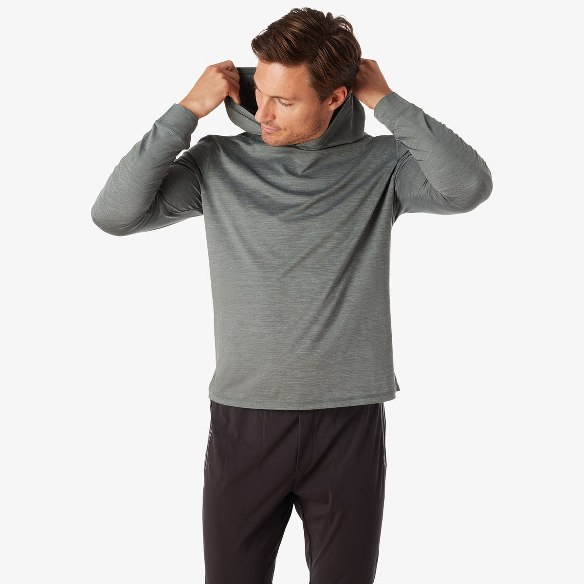 Greatness Wins Men's Core Tech T-Shirt Hoodie | Balsam